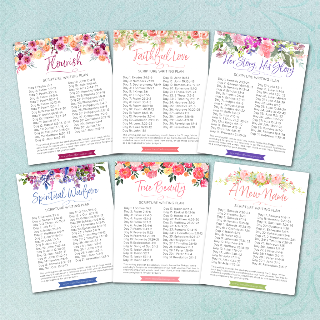 Scripture Writing Plans - The Ruffled Mango